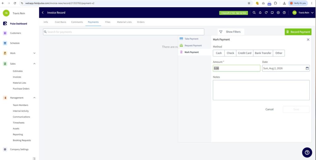 Invoicing and payments