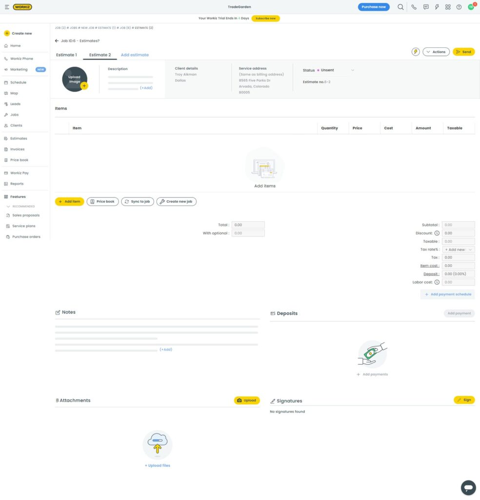 Estimates and price book